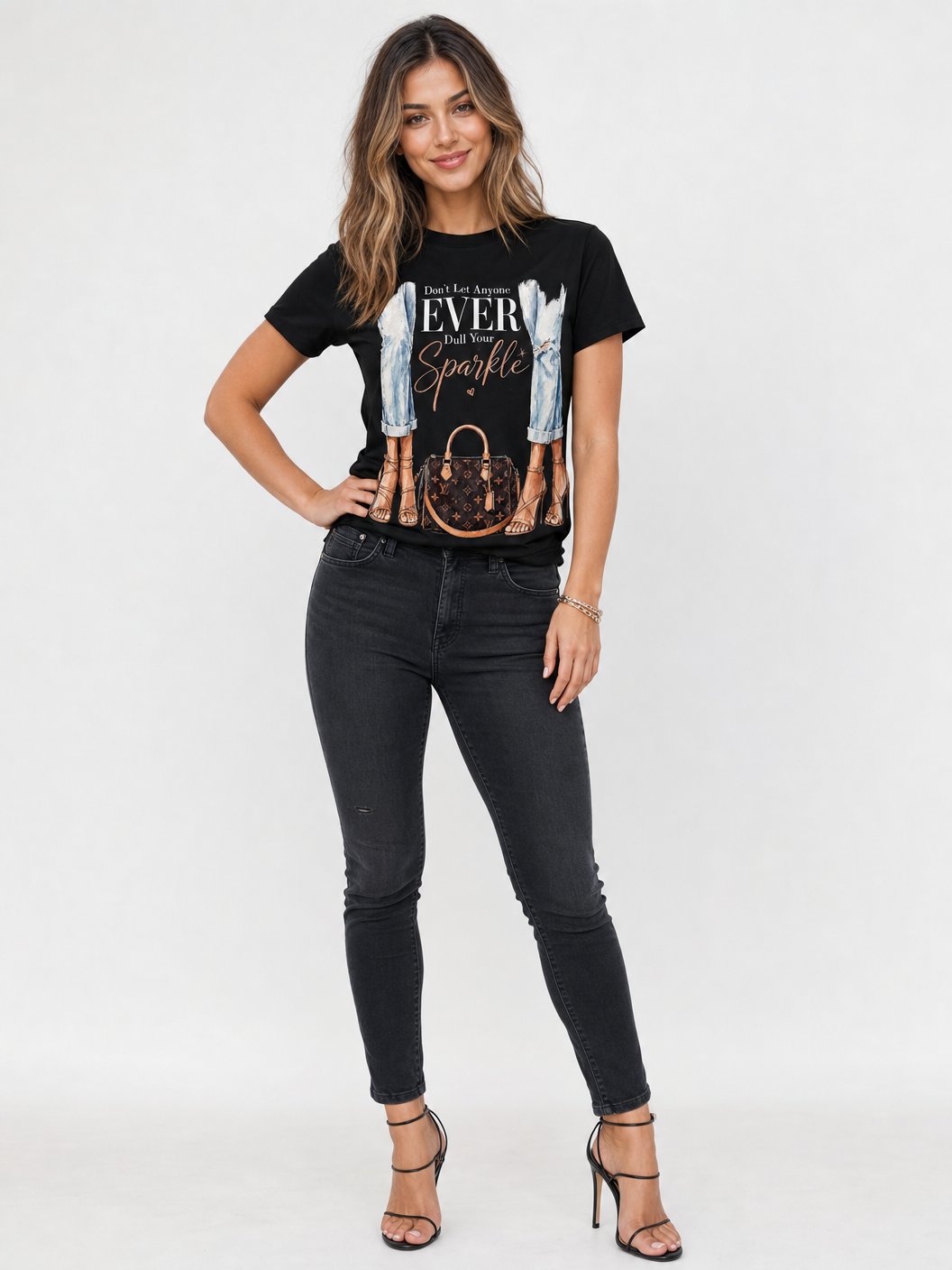Don't Let Anyone Ever Dull Your Sparkle Tee - Black