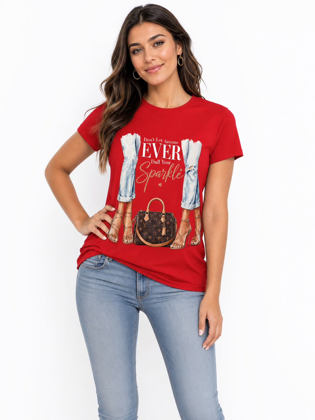 Don't Let Anyone Ever Dull Your Sparkle Tee - Red