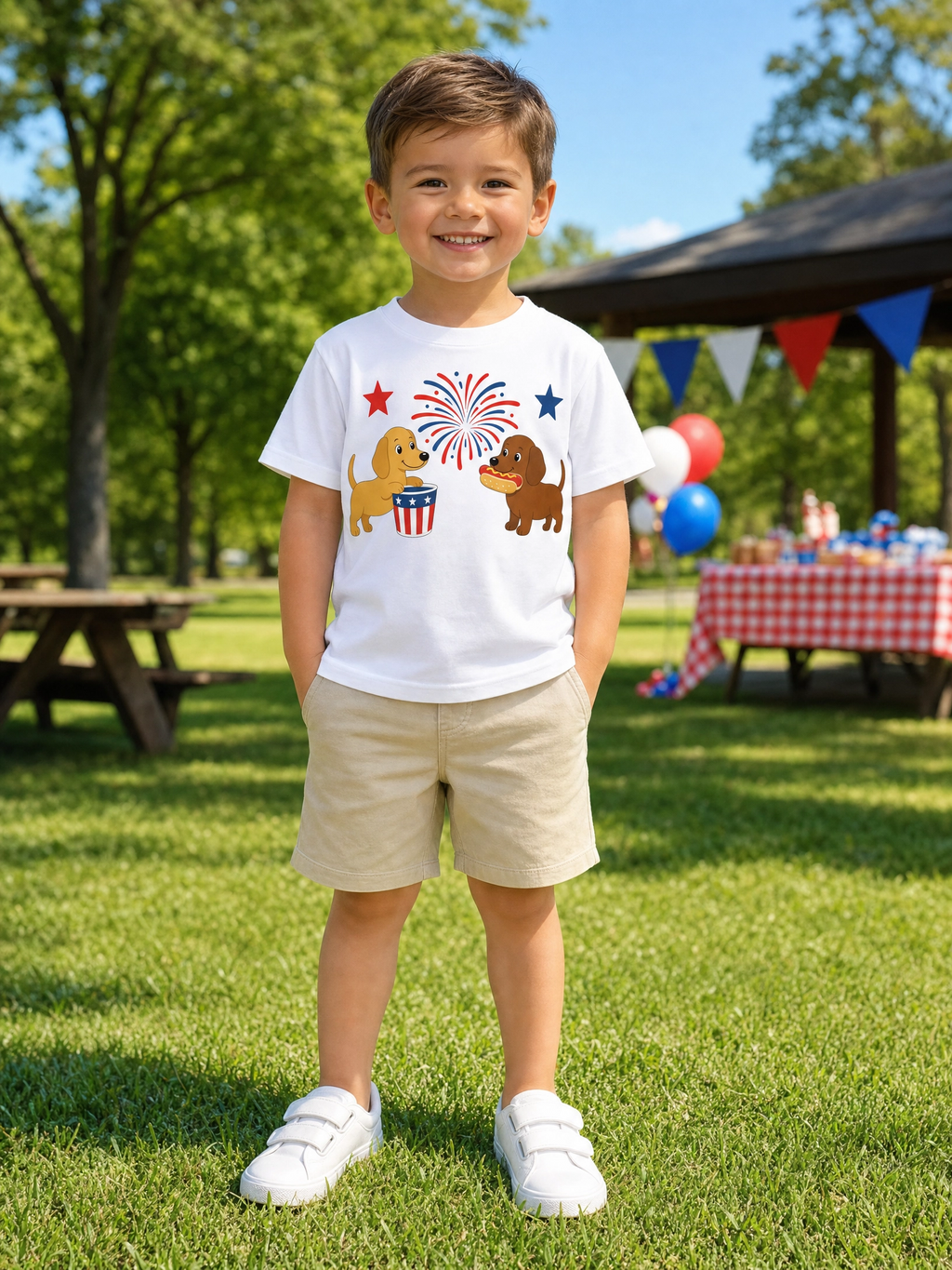 Dachshund Dogs July 4th Shirt (Unisex)