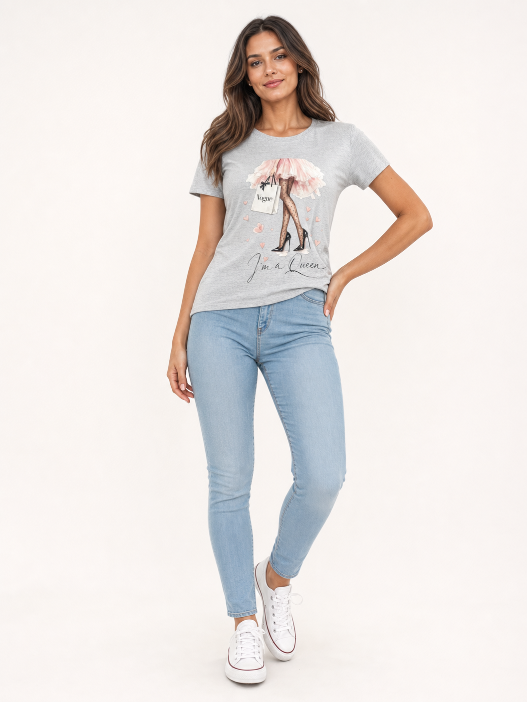 I'm a Queen Graphic Tee - Grey