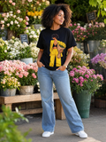 Yellow Blazer & Tulips Graphic Tee