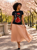 Paris Red Dress Fashion Graphic Tee